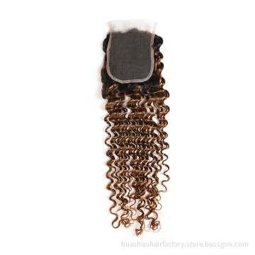 Natural Unprocessed Raw Virgin Human Hair Bundles Malaysian Swiss Deep Curls Wave Lace Closure